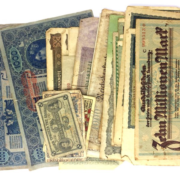 25 billetes europeos