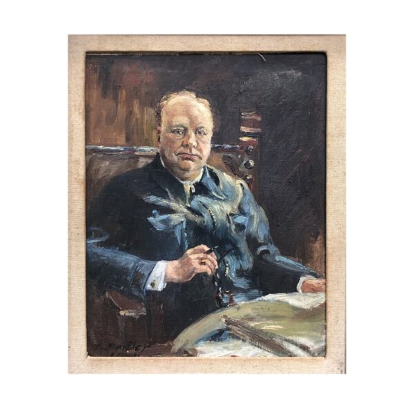 Óleo sobre tela "Churchill"