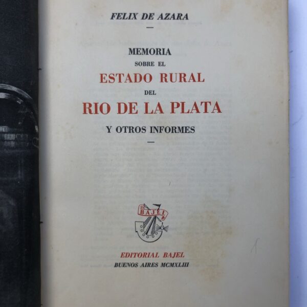 DE AZARA, Félix