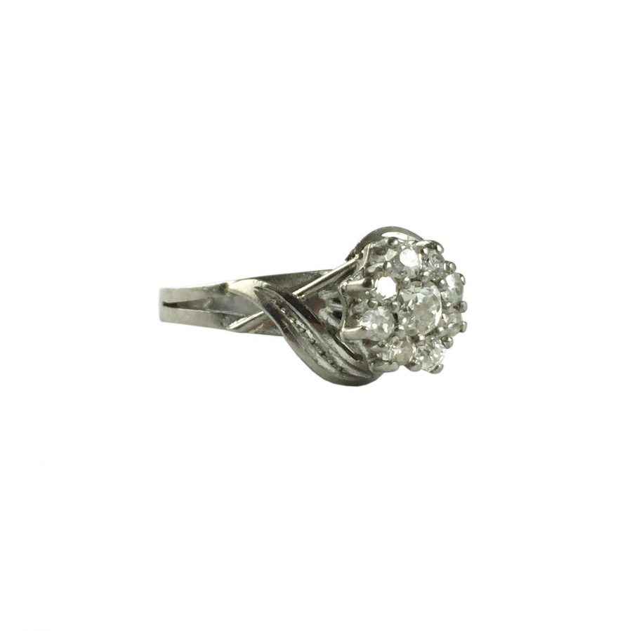 Anillo oro 18 K y brillantes