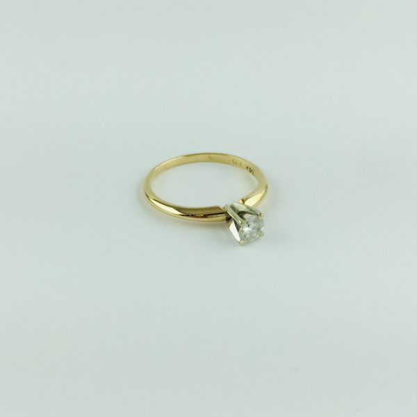 Anillo oro 14 K y brillante