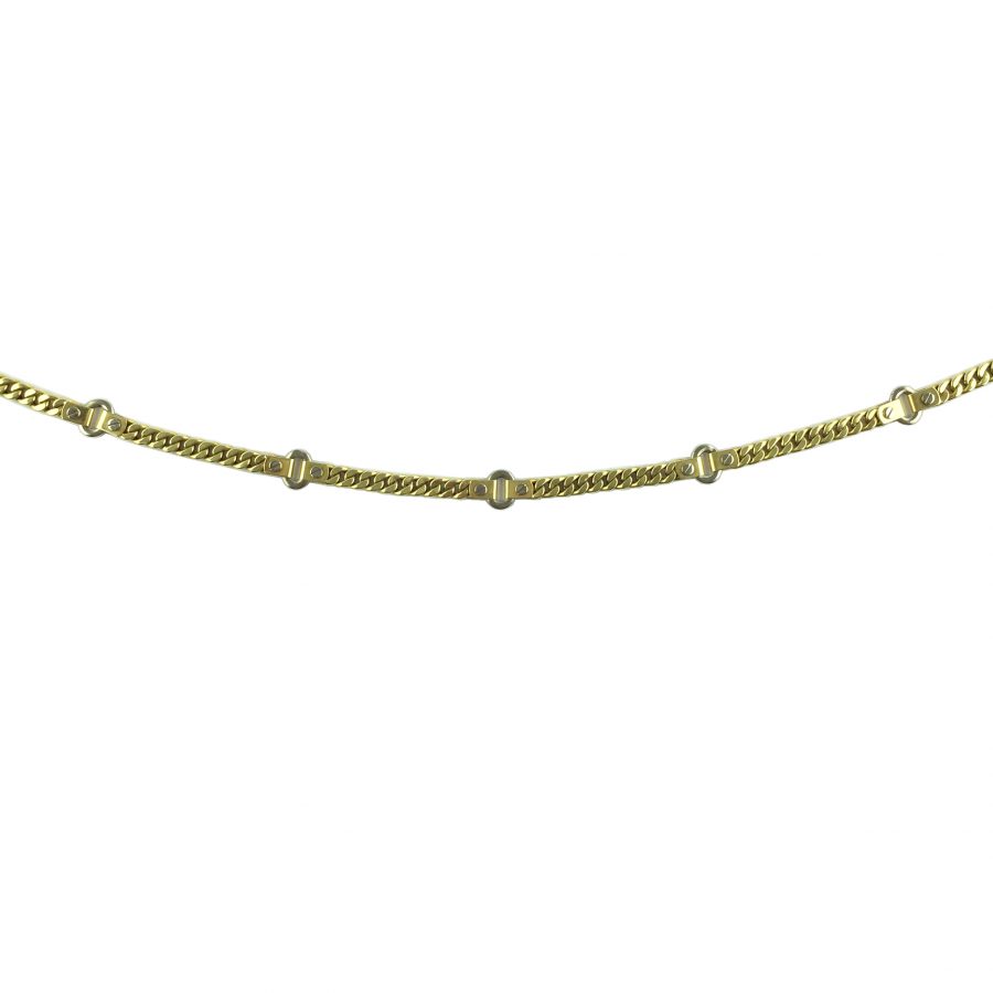 Gargantilla oro 19 K y plata