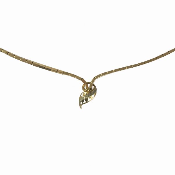 Gargantilla oro 18 K y brillantes