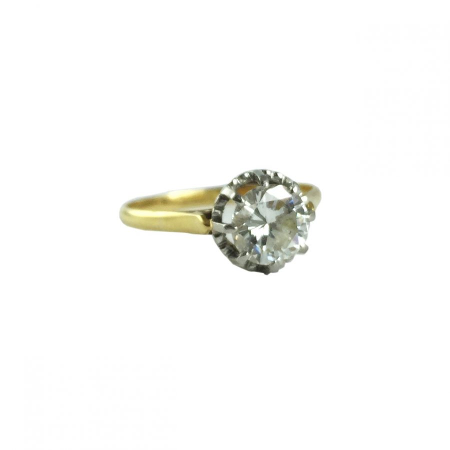Anillo oro 18 K y brillante