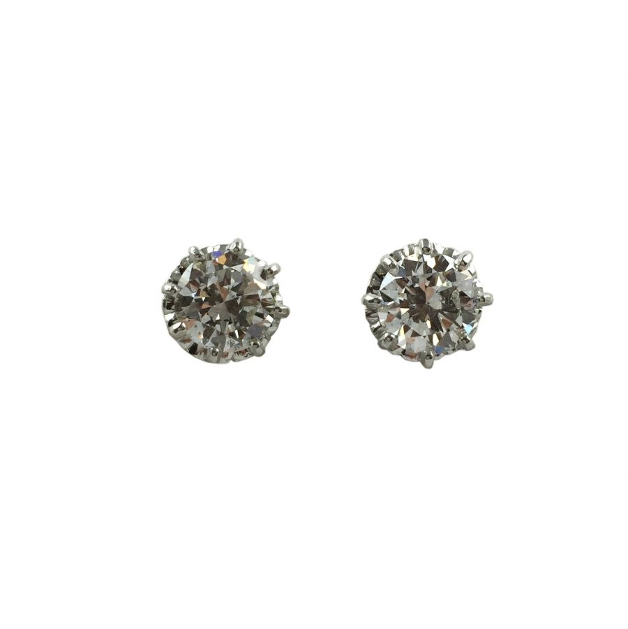 Par de tornillos en oro 18 K y brillante