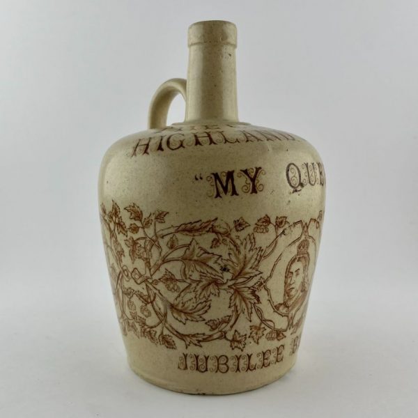 Botella de whisky en gres