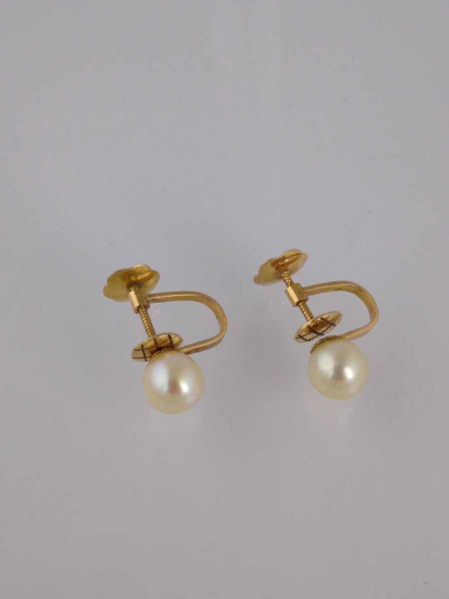 Caravanas oro 18 K y perlas