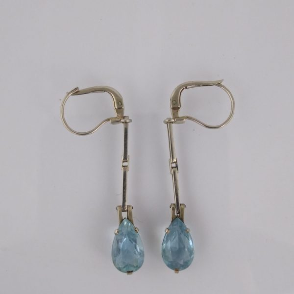Gargantilla y caravanas oro 18 K y aguamarinas