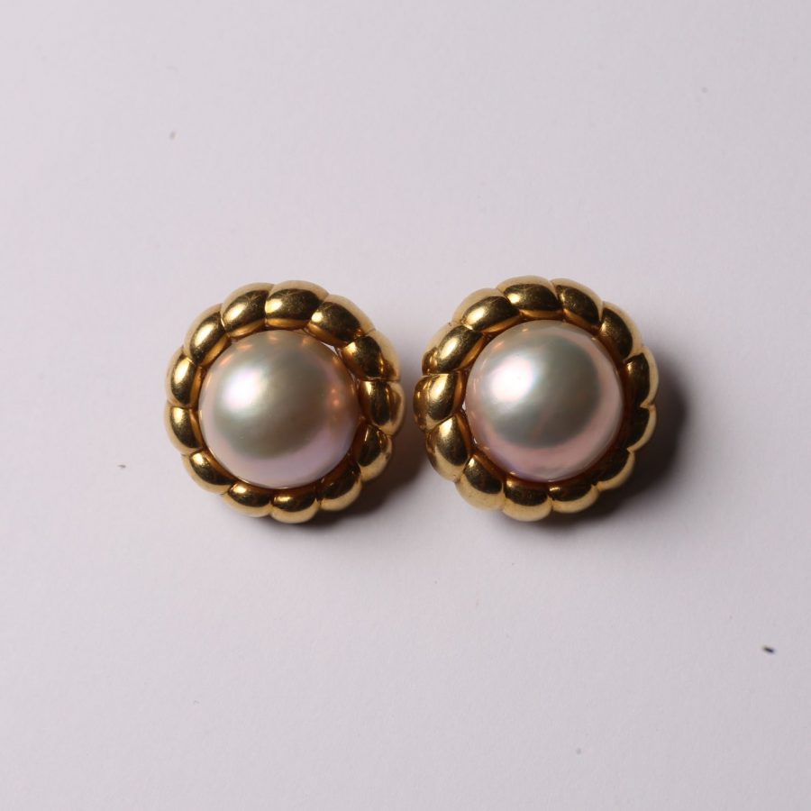 Caravanas oro 18 K y perlas