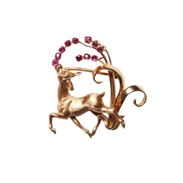 Prendor oro 18 K y rubíes