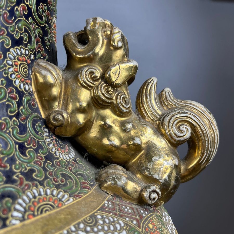 Jarrón japonés en porcelana Satsuma - Imagen 5