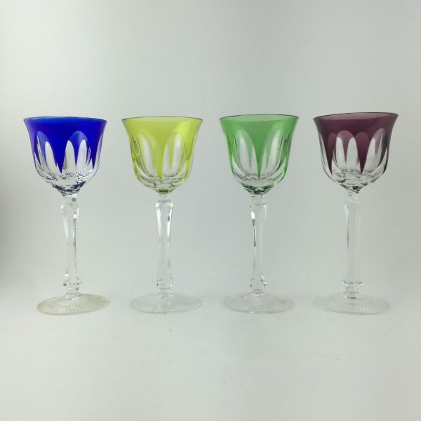 Juego de copas en cristal