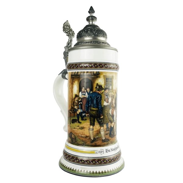 Tankard alemán en porcelana