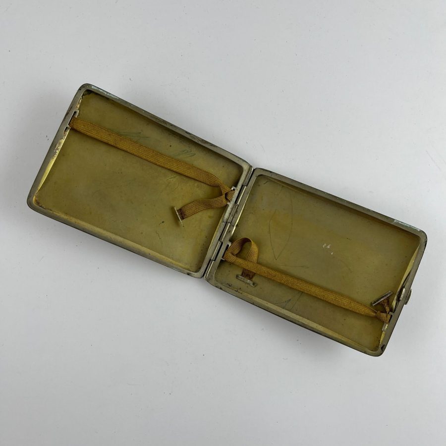 Cigarrera de bolsillo en alpaca y esmalte - Imagen 3