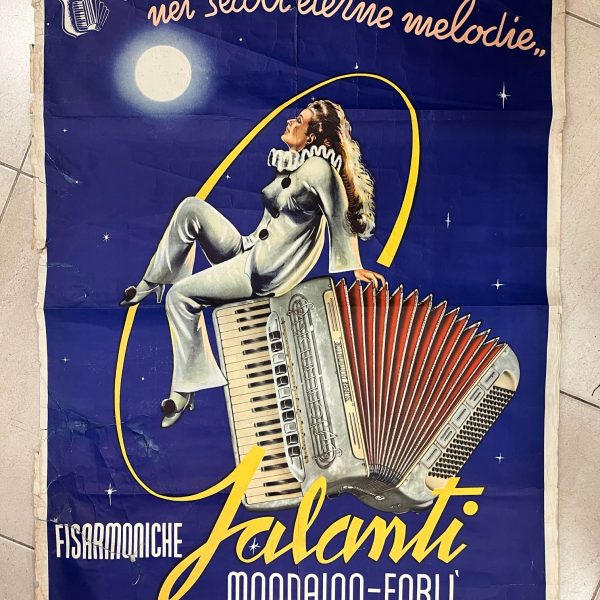 Afiche italiano acordeones Galanti