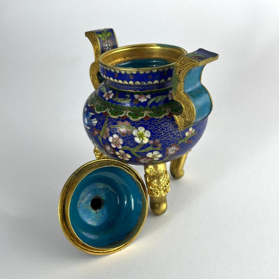 Potiche chino en bronce cloisonné - Imagen 2