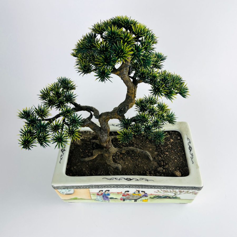 Jardinera china en porcelana Familia Verde - Imagen 2