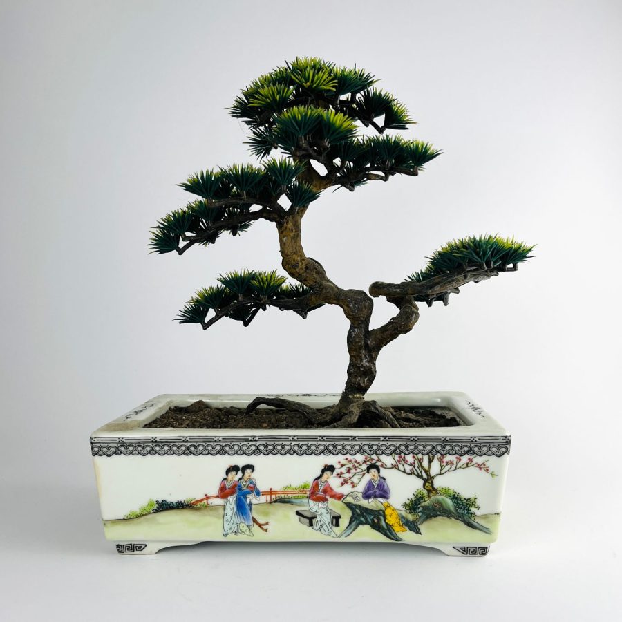 Jardinera china en porcelana Familia Verde - Imagen 4