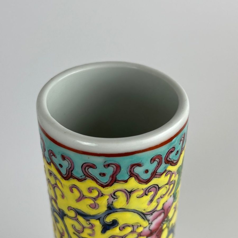 Jarrón chino en porcelana Familia Amarilla - Imagen 5