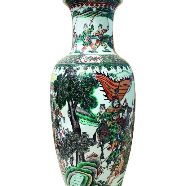 Jarrón chino en porcelana Familia Verde