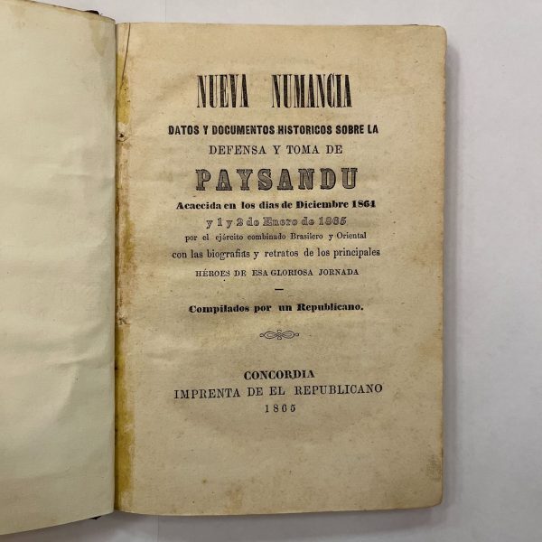 Eduardo Gordon. "Nueva Numancia"