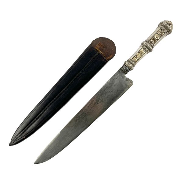Cuchillo criollo "Cazador al Filo" en plata y oro