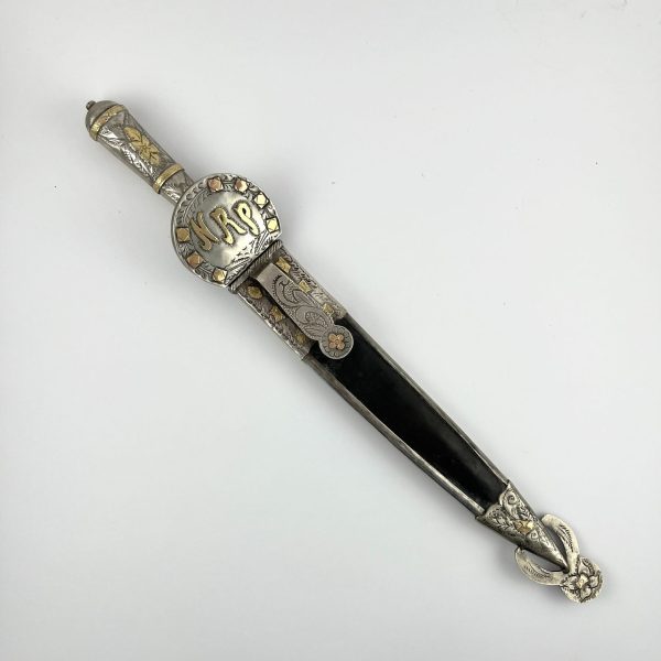 Cuchillo criollo "Guazú Virá" en plata y oro