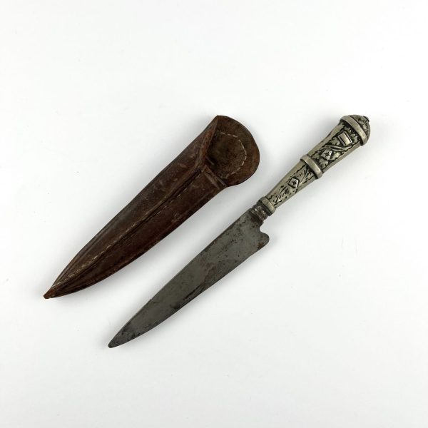 Cuchillo criollo "Sol" en plata y oro