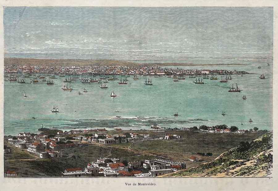 Litografía "Vista de Montevideo"