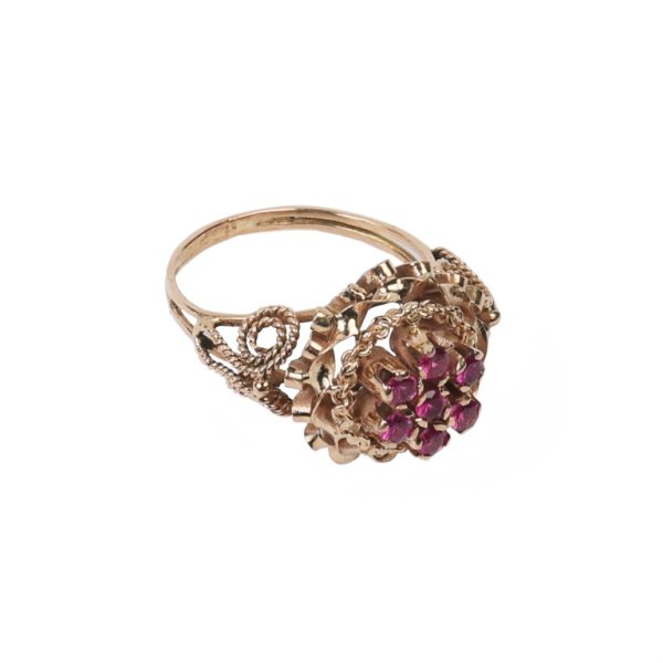 Anillo oro 18 K y rubíes