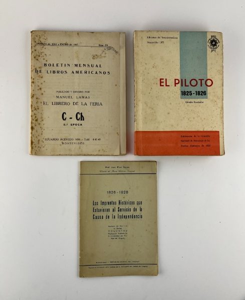 AAVV. Fuentes bibliográficas e históricas. Conjunto de cinco títulos, de gran utilidad para conocer la historia de la letra impresa en ambas orillas del Río de la Plata.