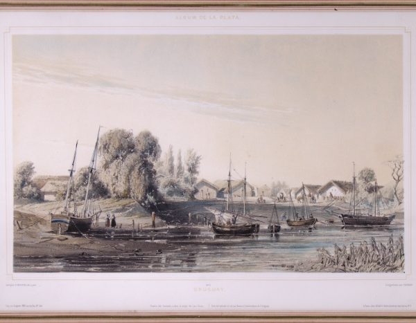 ADOLPHE D´HASTREL. “Puerto de Carmelo sobre el arroyo De las Vacas”. París, 1846.