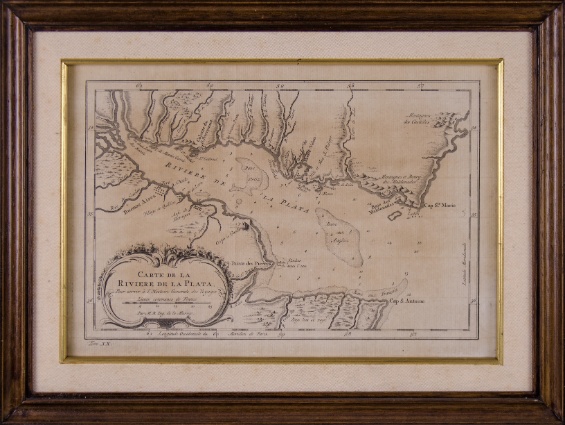 JACQUES NICHOLAS BELLIN. “Carte de la Riviere de la Plata”. Pour servir a l´Histoire Generale des Voyages. [...]. París, 1756.
