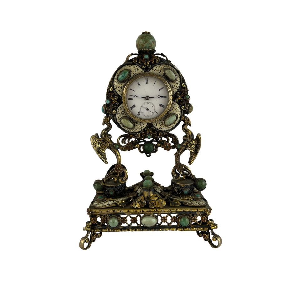 Reloj en plata y esmalte