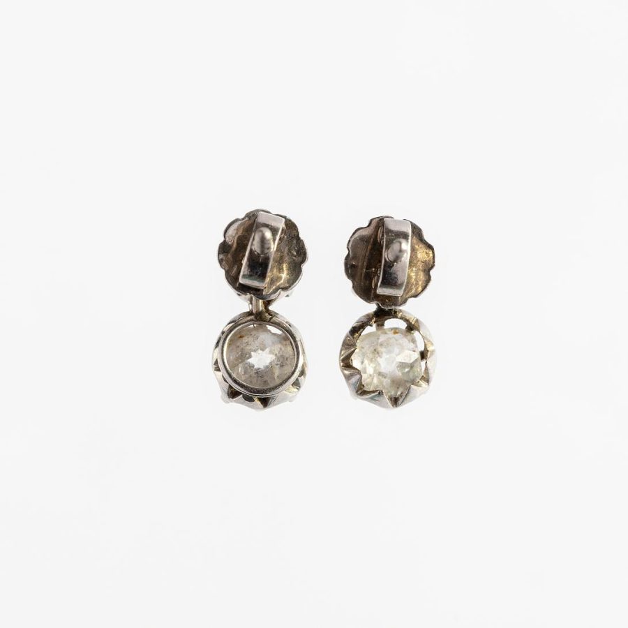 Par de caravanas oro 18 K y brillantes - Imagen 3