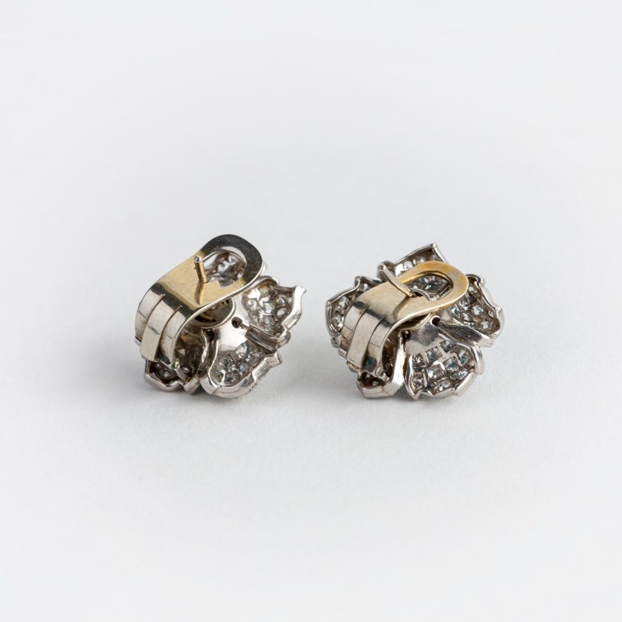 Par de caravanas oro 18 K y brillantes - Imagen 2