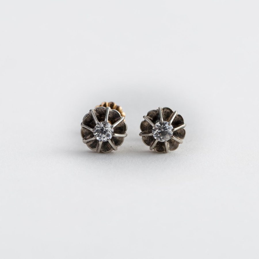 Par de tornillos oro 18 K y zirconias - Imagen 2