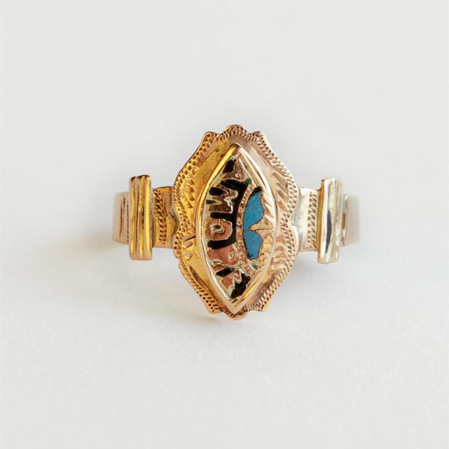 Anillo oro y esmalte - Imagen 2