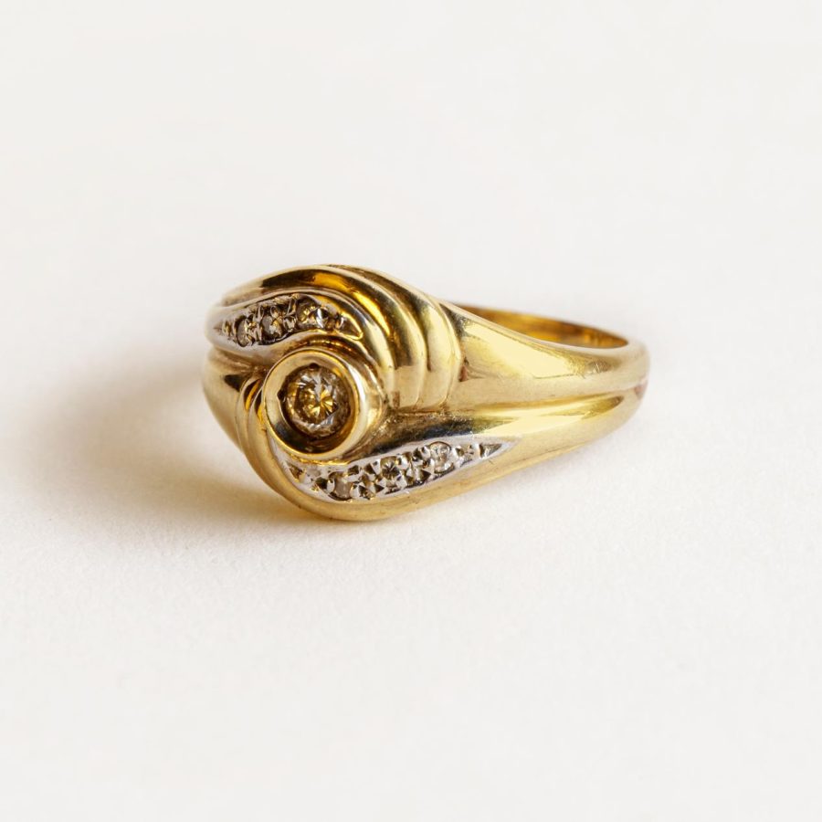 Anillo oro y brillantes - Imagen 2