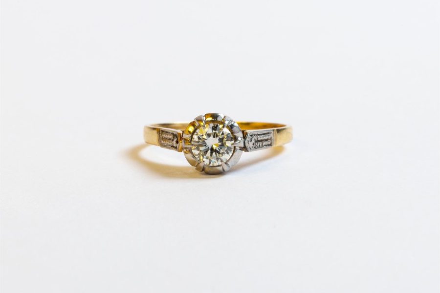 Anillo oro 18 K, brillante y diamantes - Imagen 6