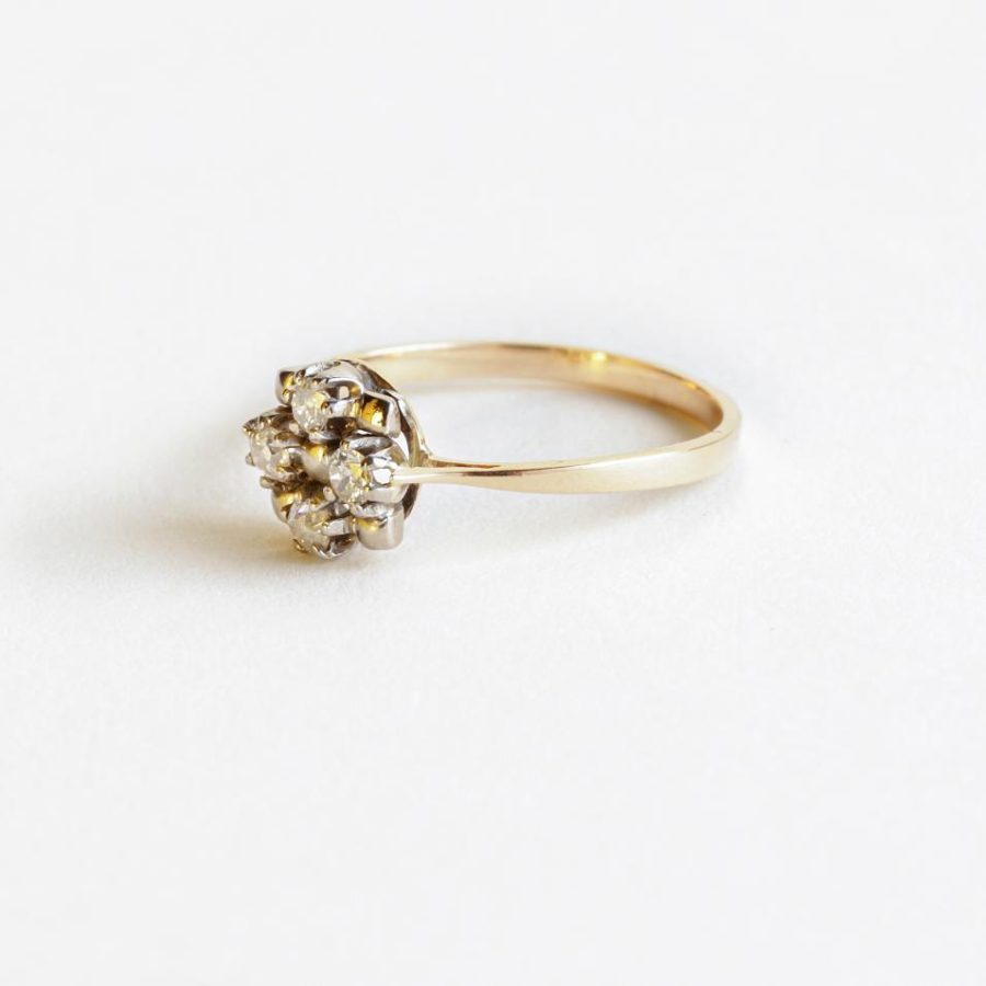 Anillo oro 18 K y brillantes - Imagen 3
