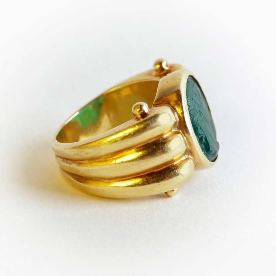 Anillo oro 18 K y cristal - Imagen 2