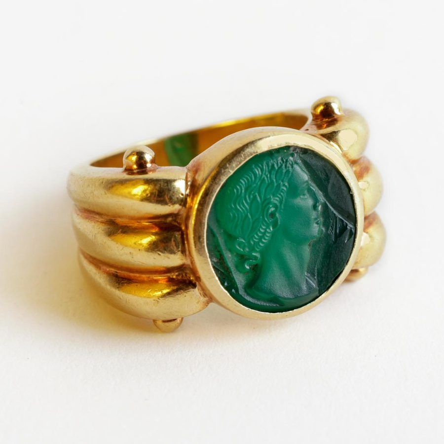 Anillo oro 18 K y cristal - Imagen 3