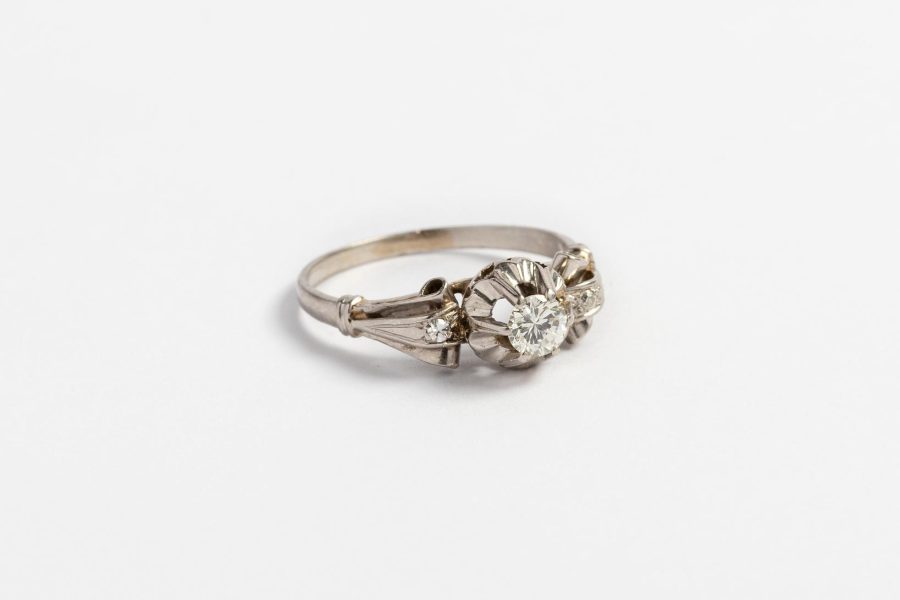 Anillo oro 18 K y brillantes - Imagen 2