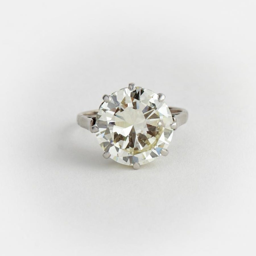 Anillo oro 18 K y brillante - Imagen 2