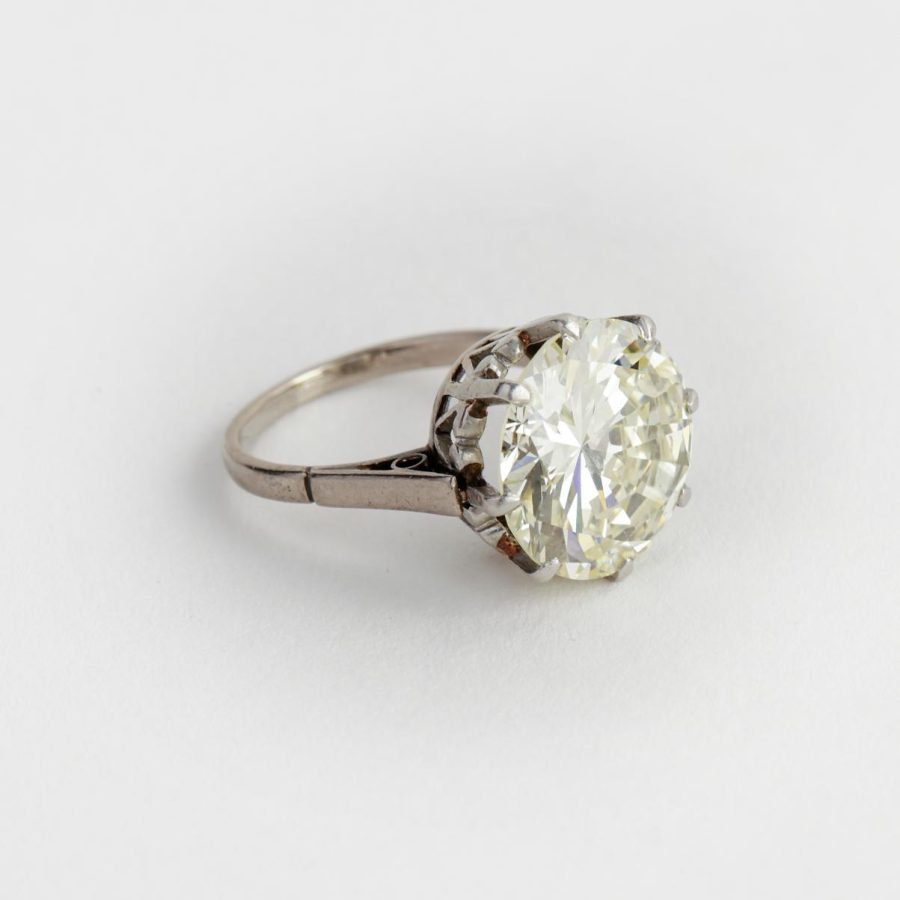 Anillo oro 18 K y brillante - Imagen 7