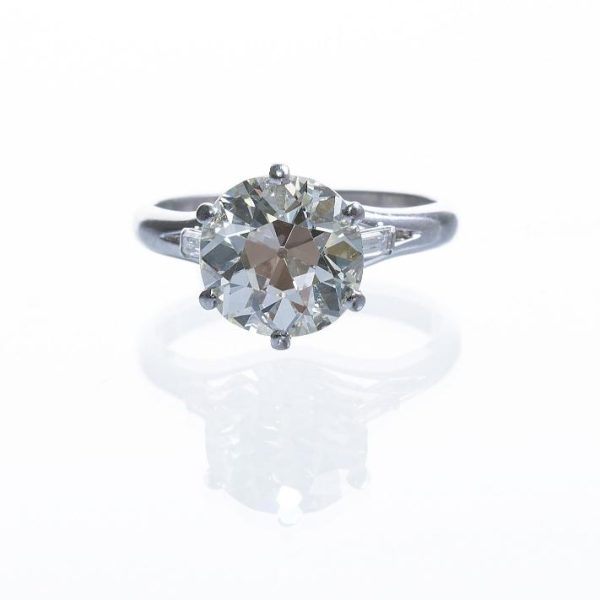 Anillo platino y brillante