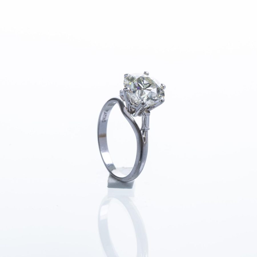 Anillo platino y brillante - Imagen 2