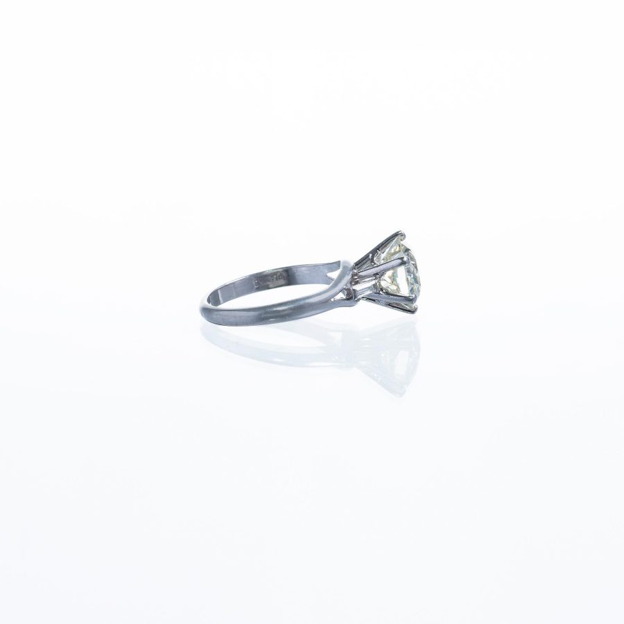 Anillo platino y brillante - Imagen 3