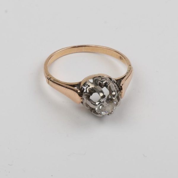 Anillo oro 18 K amarillo y brillante
